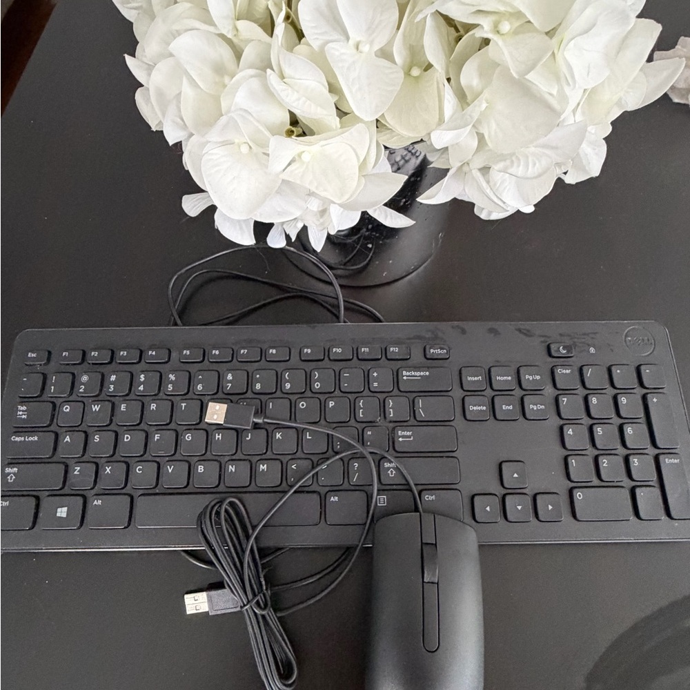 Dell Black Wired Keyboard and Mouse Combo